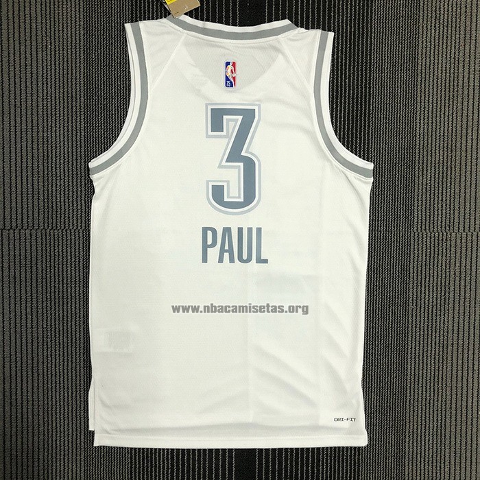 Camiseta Oklahoma City Thunder Chris Paul NO 3 Ciudad 2021-22 Blanco